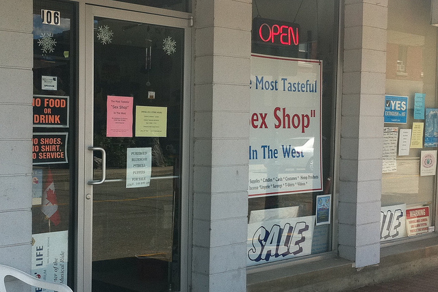 visiting sex shop